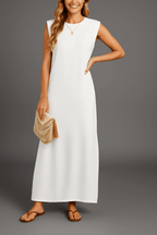 Soraya | Vestido largo fluido sin mangas para mujer – elegante, fresco y perfecto para verano