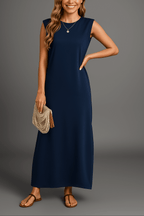 Soraya | Vestido largo fluido sin mangas para mujer – elegante, fresco y perfecto para verano