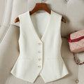 Nova | Chaleco Vintage Chic con Escote en V – Capas con Estilo
