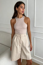 Belen | Bermudas Chic Plisadas para Mujer