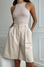 Belen | Bermudas Chic Plisadas para Mujer