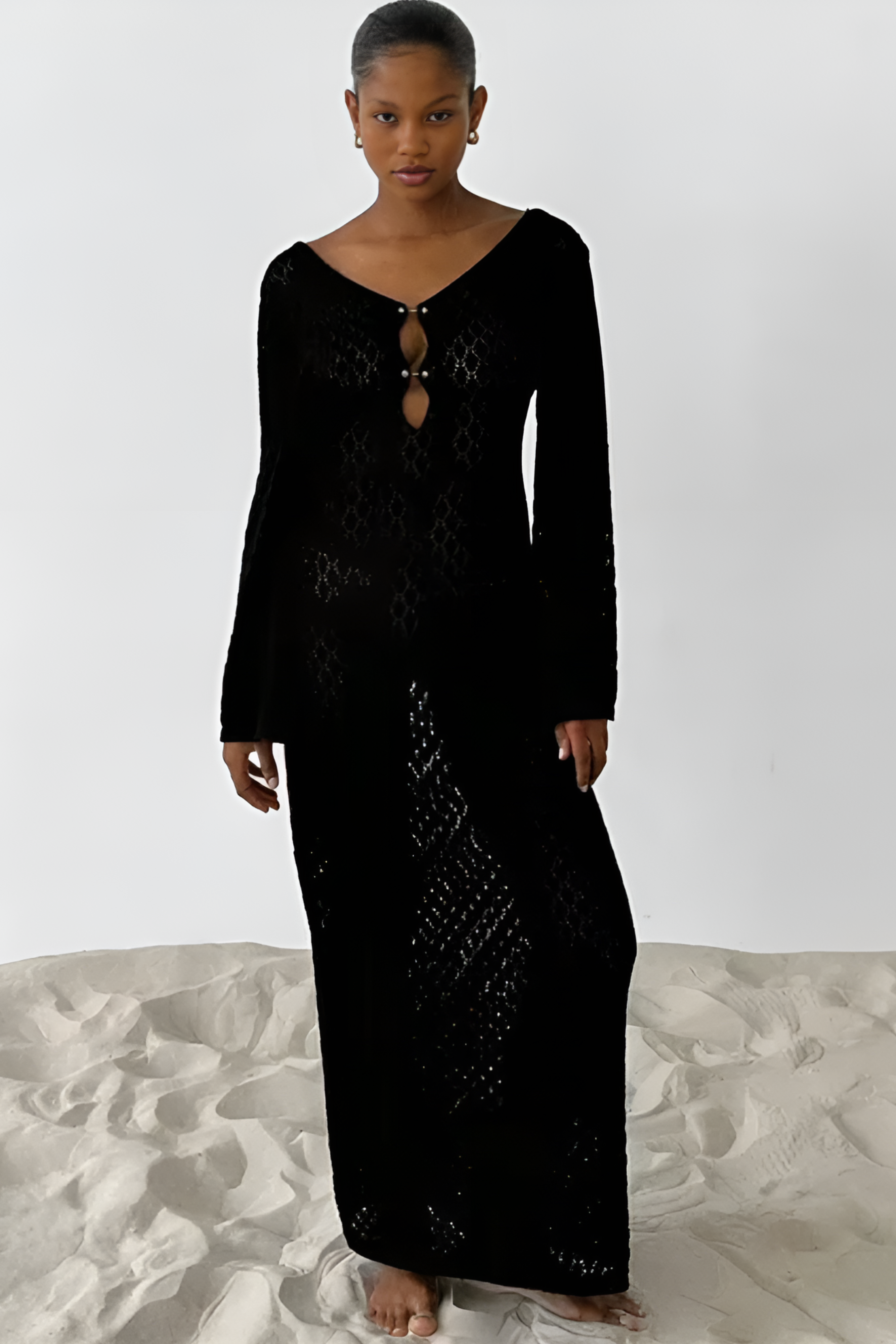 Salma | Vestido Maxi Chic de Calado