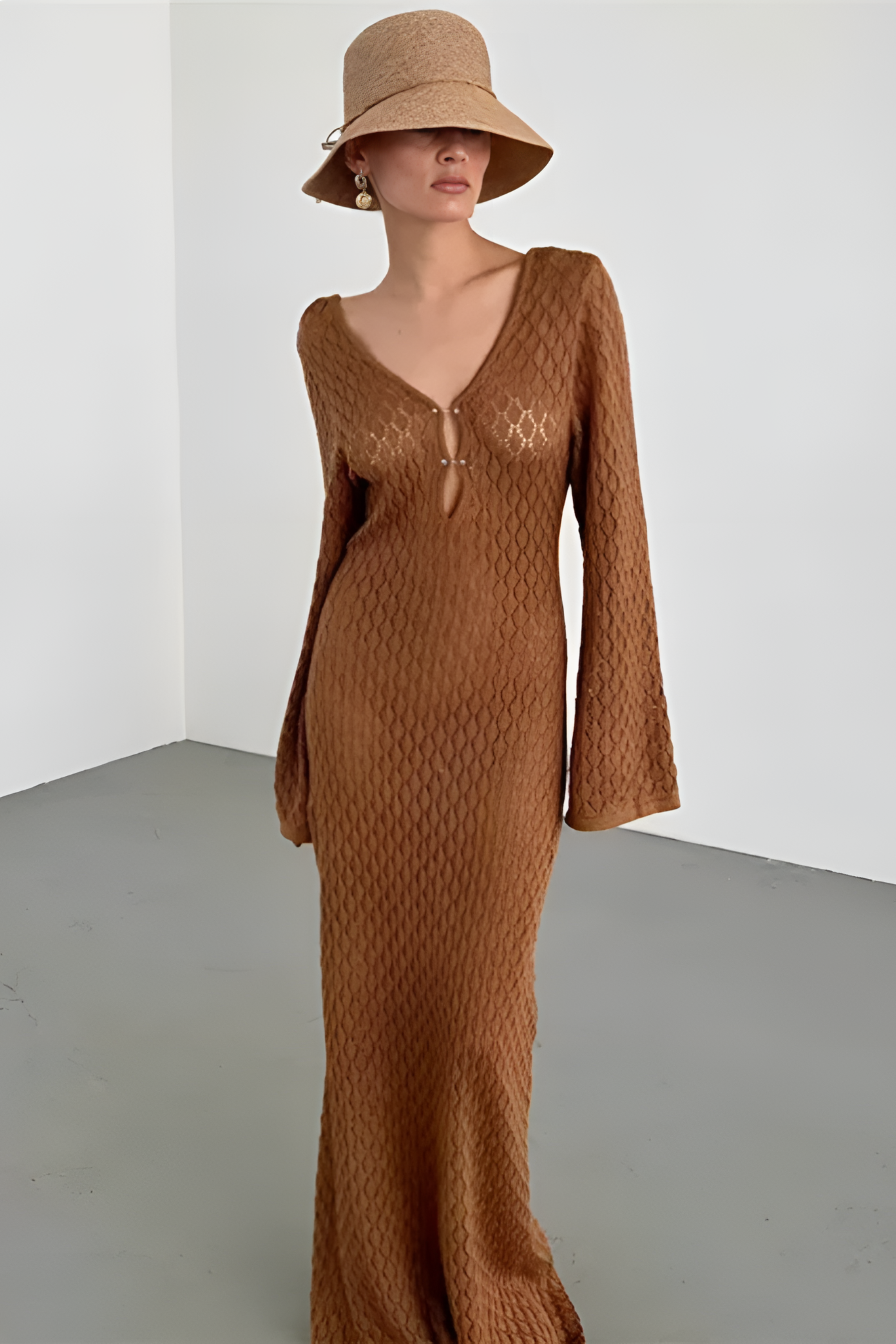 Salma | Vestido Maxi Chic de Calado