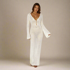 Salma | Vestido Maxi Chic de Calado