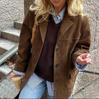 Noelia | Blazer Oversize de Gamuza Elegante para Mujer