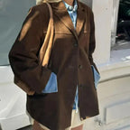 Noelia | Blazer Oversize de Gamuza Elegante para Mujer