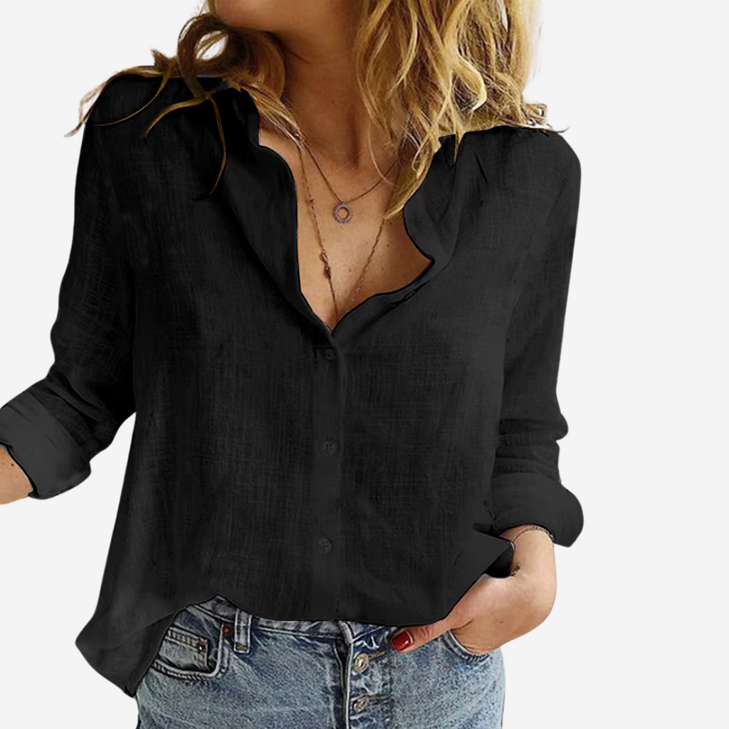 Elara | Blusa de Lino Mujer – Elegancia Atemporal y Frescura