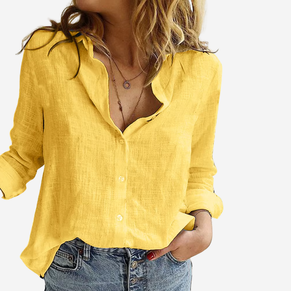 Elara | Blusa de Lino Mujer – Elegancia Atemporal y Frescura