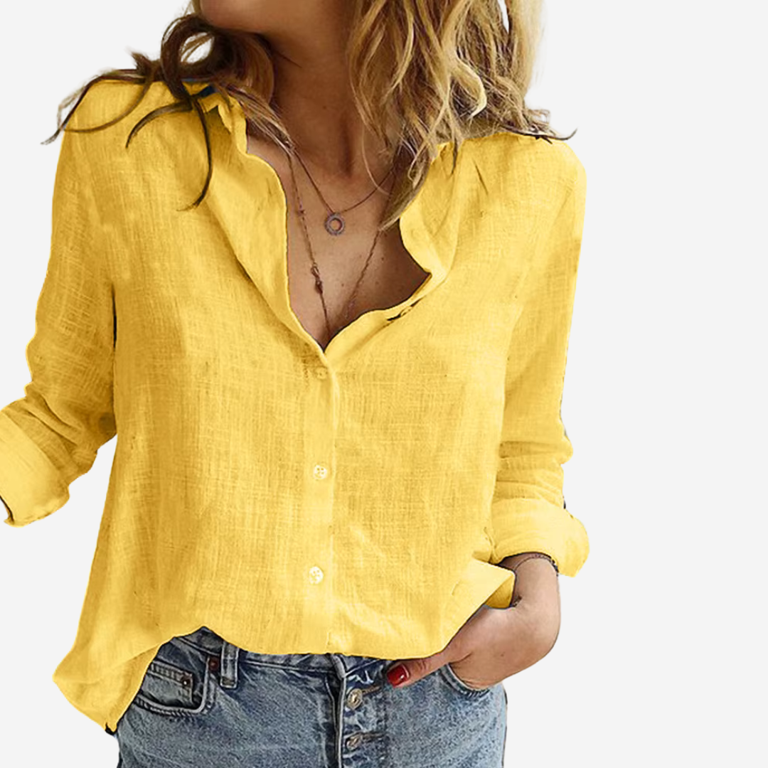 Elara | Blusa de Lino Mujer – Elegancia Atemporal y Frescura