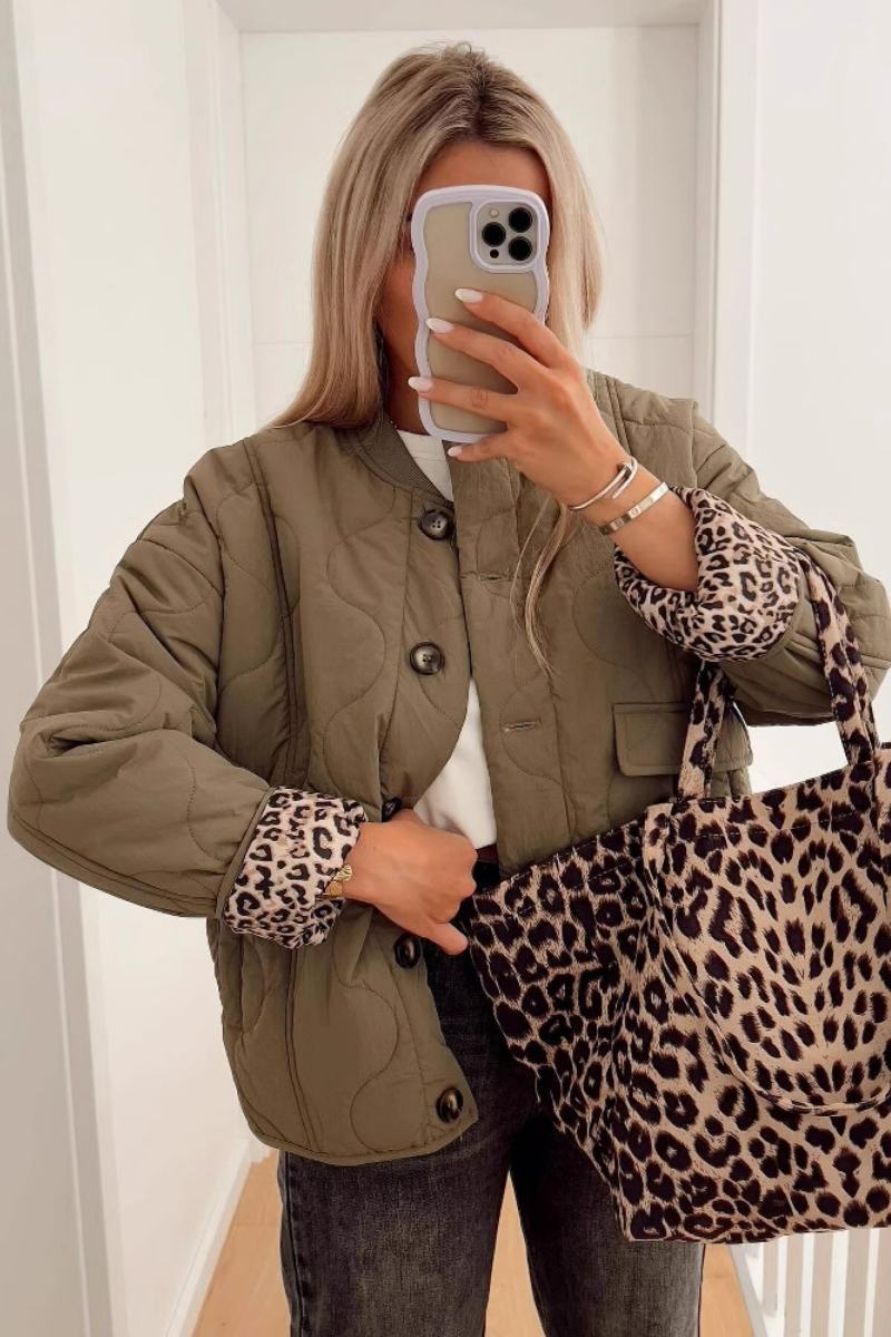 Ava | Chaqueta Acolchada con Botones para Mujer – Casual Chic