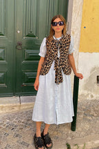 Cloe | Chaleco Leopardo con Lazo – Tendencia Animal Print