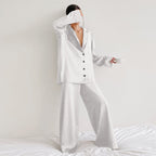 Nayara | Pijama satinado oversize de dos piezas – lujo y comodidad
