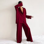 Nayara | Pijama satinado oversize de dos piezas – lujo y comodidad