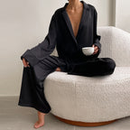 Nayara | Pijama satinado oversize de dos piezas – lujo y comodidad