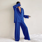 Nayara | Pijama satinado oversize de dos piezas – lujo y comodidad
