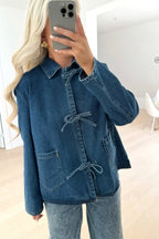 Ainara | Chaqueta Denim con Cierre de Lazo para Mujer