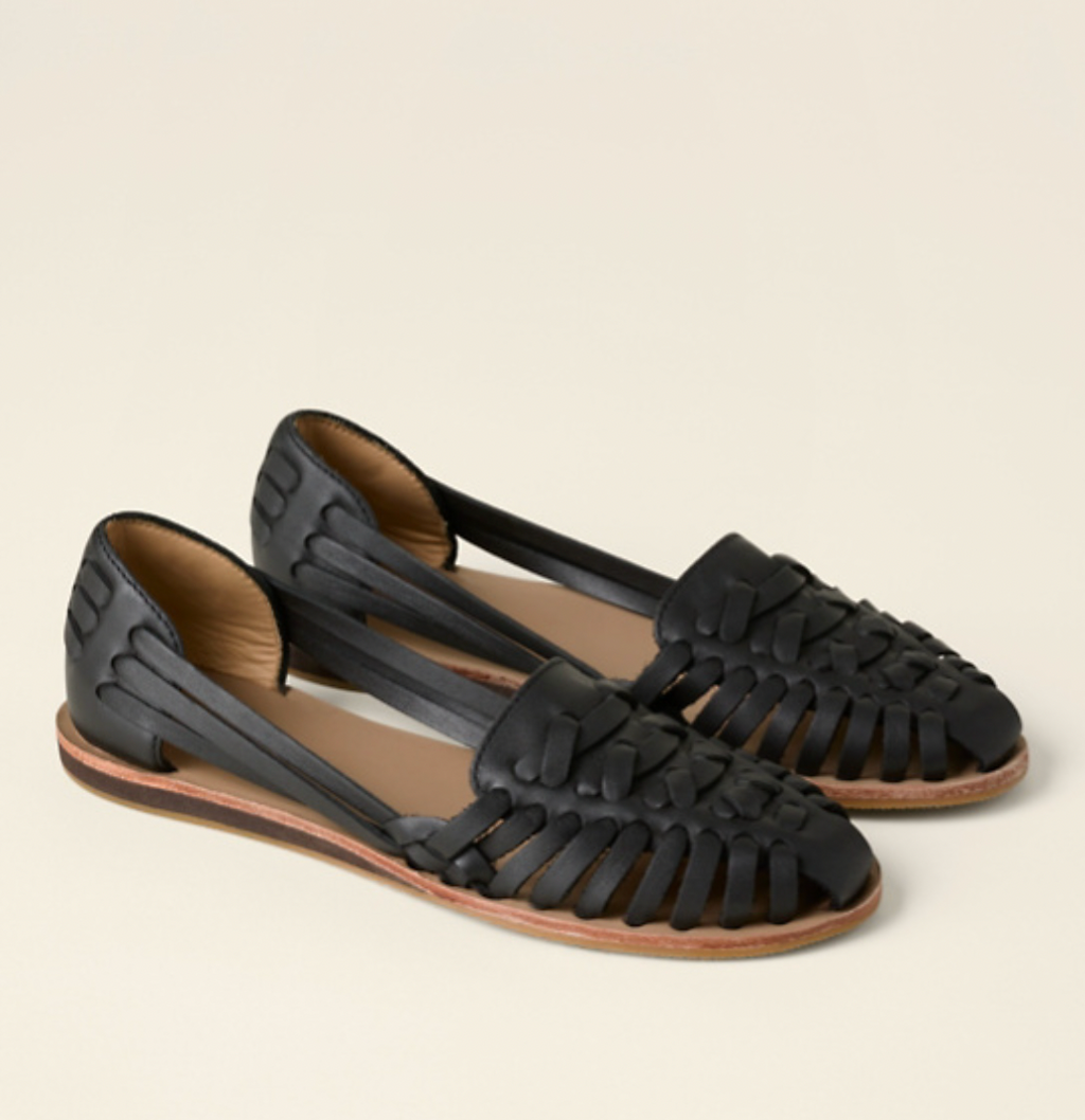 Zeltia | Zapatos planos de cuero trenzado para mujer