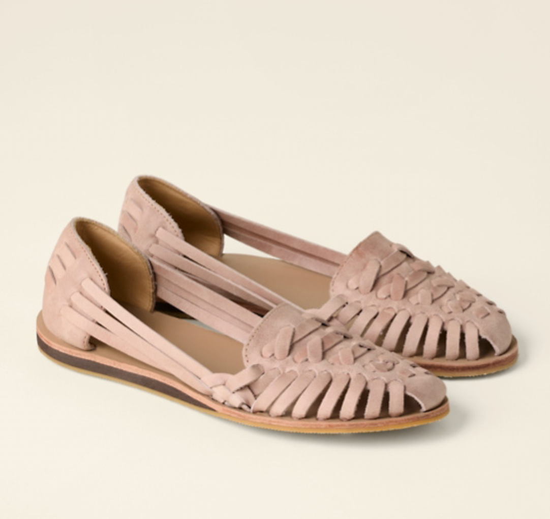Zeltia | Zapatos planos de cuero trenzado para mujer