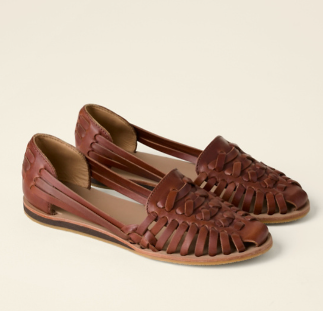 Zeltia | Zapatos planos de cuero trenzado para mujer