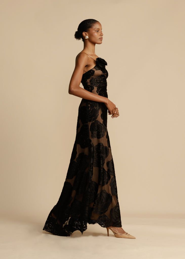 Reyes | Vestido largo elegante con volantes