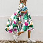 Araceli | Vestido midi holgado con mangas abullonadas – estilo romántico y fresco