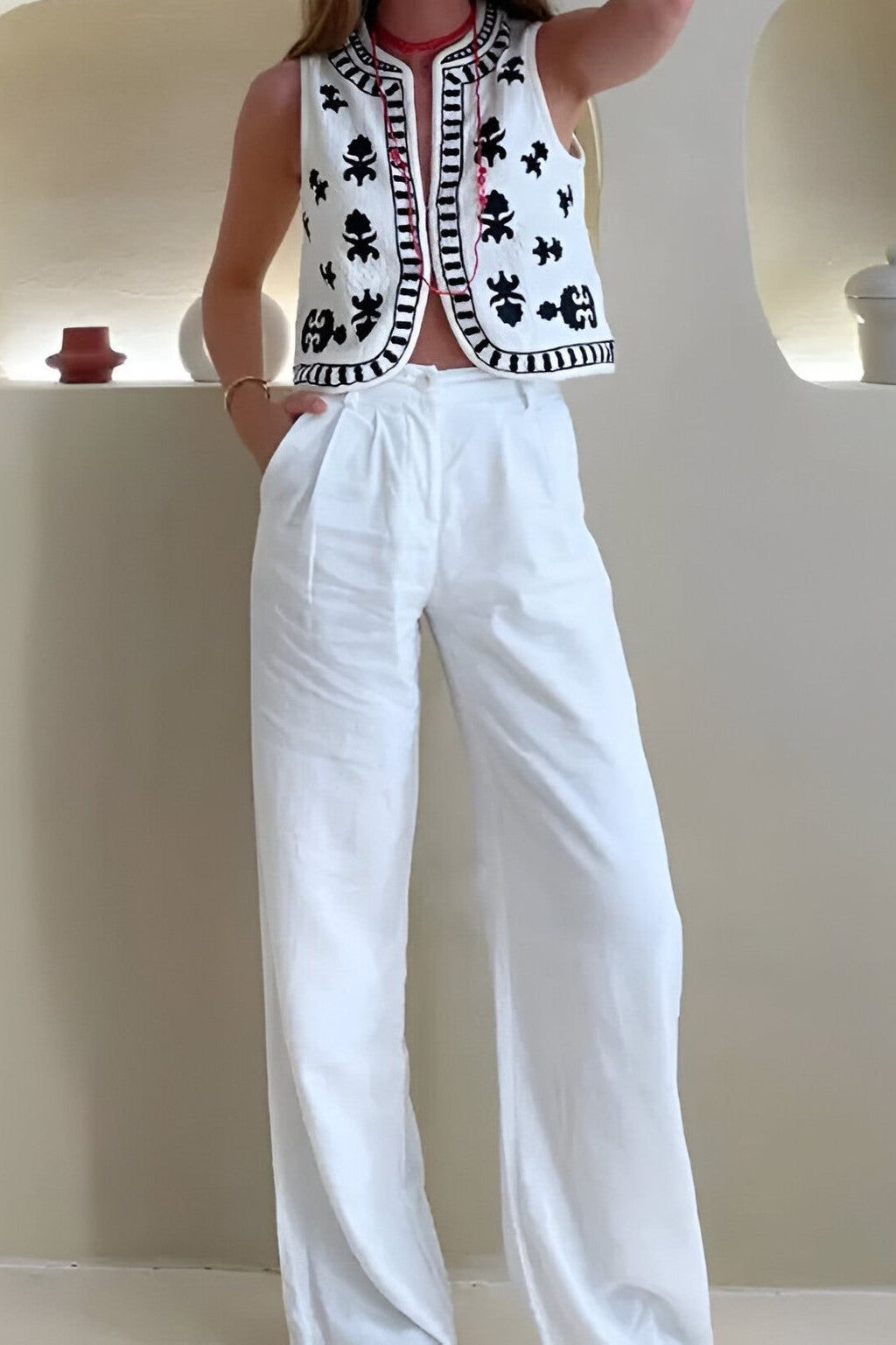 Josefa | Chaleco sin Mangas Bordado