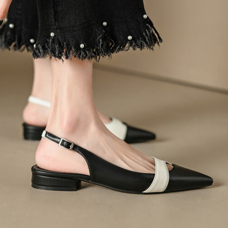 Silvana | Sandalias planas de verano con punta cerrada y diseño elegante casual