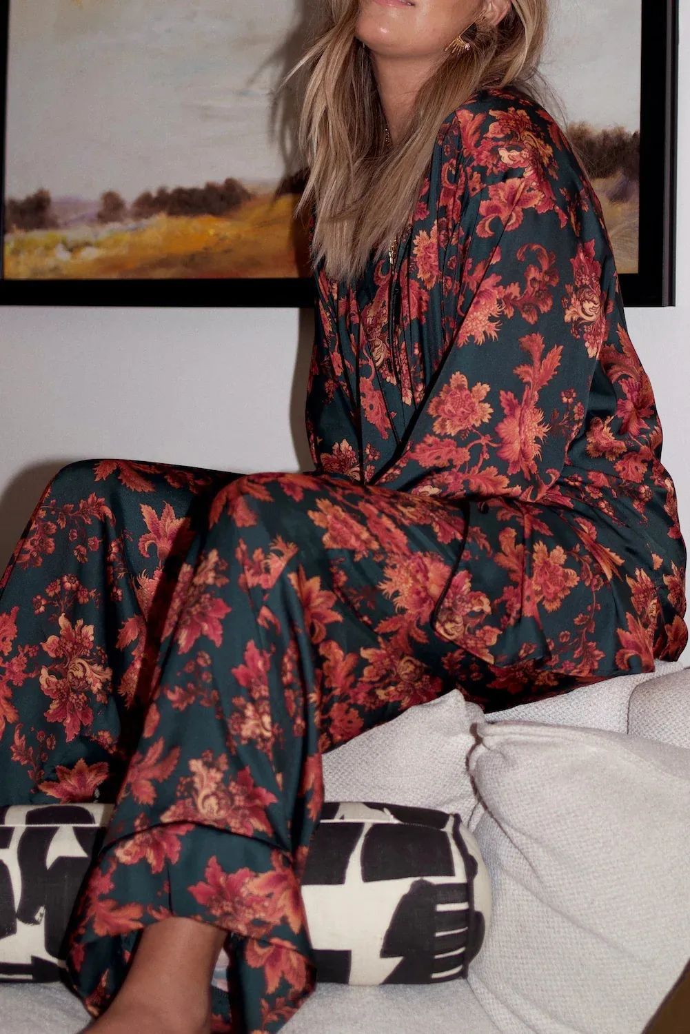 Concha | Pijama de mujer de dos piezas estampado elegante