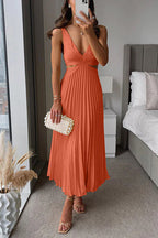 Irene | Vestido maxi plisado para mujer, elegante y fluido