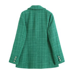 Olga | Blazer cruzado estructurado con contraste elegante