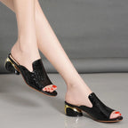 Diva | Sandalias Planas Mujer Piel Auténtica Verano Cómodas Elegantes