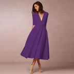 Abril | Vestido midi elegante con escote en V