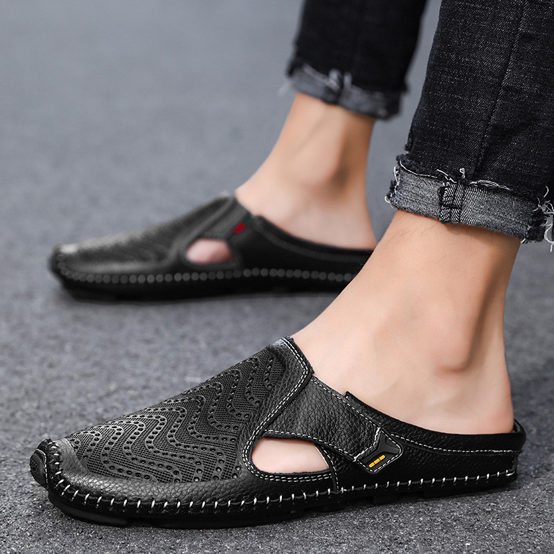 Rebeca | Mules hombre cuero abiertos cómodos y elegantes para verano