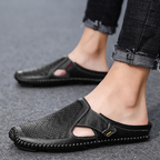 Rebeca | Mules hombre cuero abiertos cómodos y elegantes para verano