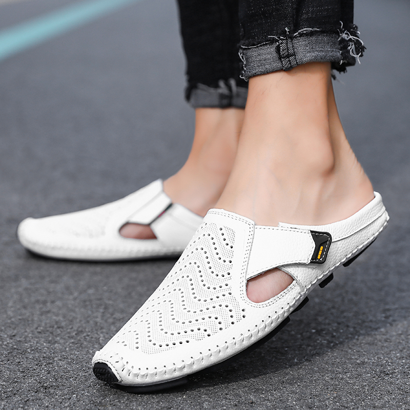 Rebeca | Mules hombre cuero abiertos cómodos y elegantes para verano