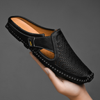 Rebeca | Mules hombre cuero abiertos cómodos y elegantes para verano