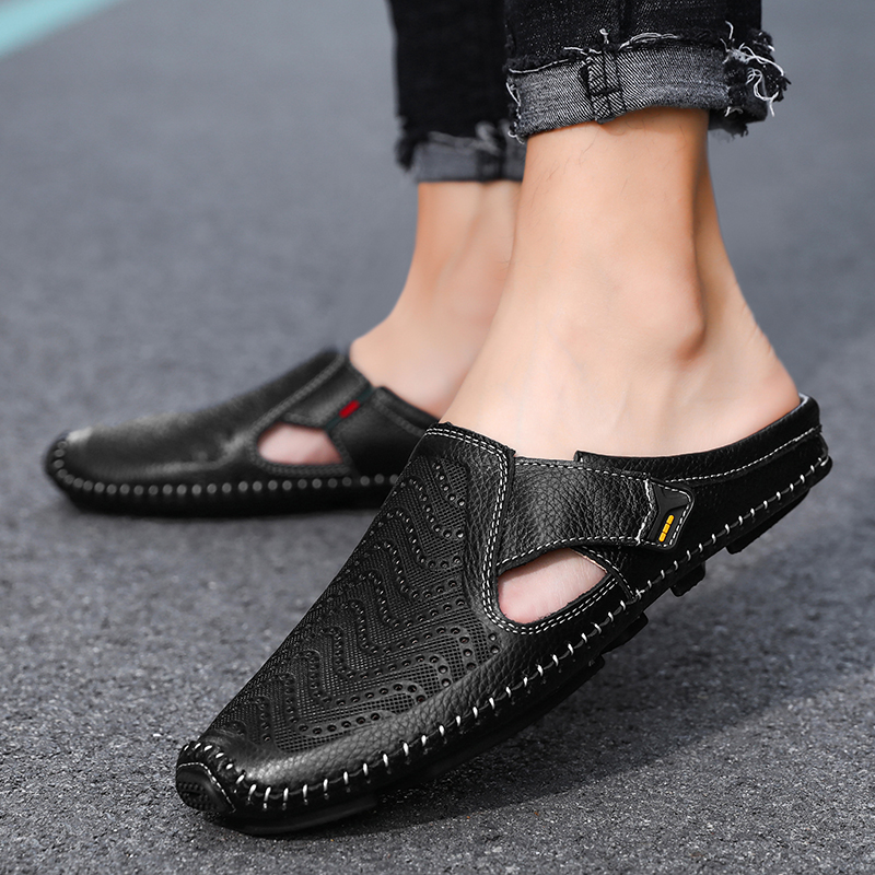 Rebeca | Mules hombre cuero abiertos cómodos y elegantes para verano