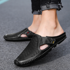 Rebeca | Mules hombre cuero abiertos cómodos y elegantes para verano