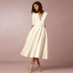 Abril | Vestido midi elegante con escote en V