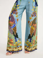 Sonia | Conjunto Elegante Oversize con Pantalón Estampado Chic