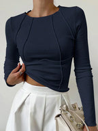 Delira | Blusa Slim Fit con Cuello Redondo