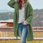 Martina | Abrigo de mezcla de lana con capucha para mujer