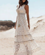 Janira | Vestido largo bohemio sin mangas para verano