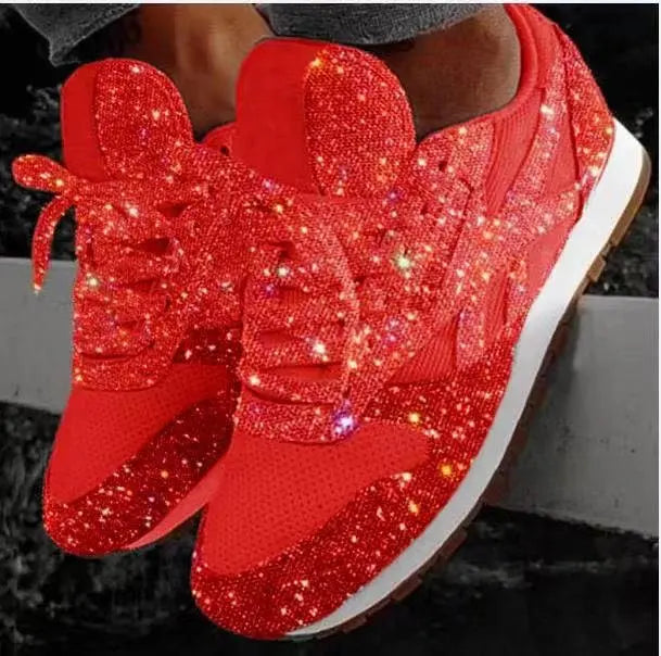 Sara | Zapatillas con efecto glitter y comodidad total