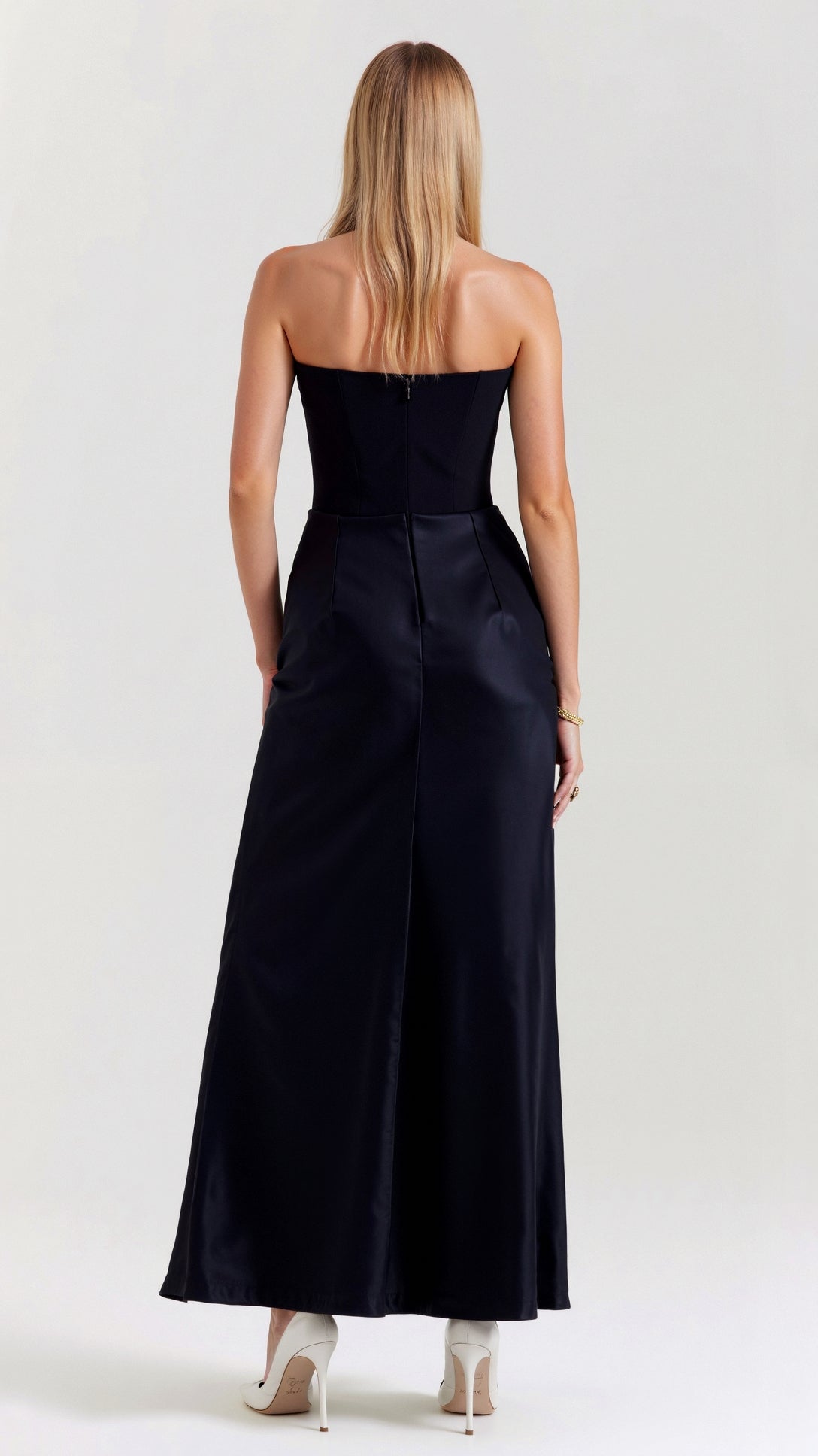 Velmira | Vestido Maxi Entallado sin Tirantes
