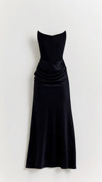 Velmira | Vestido Maxi Entallado sin Tirantes
