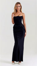 Velmira | Vestido Maxi Entallado sin Tirantes