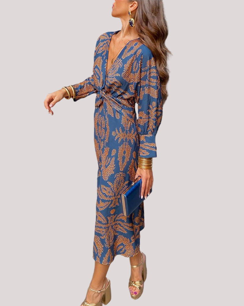 Avelira | Vestido Maxi Elegante con Detalle Twist