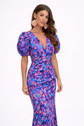 Otilia | Vestido midi elegante con mangas abullonadas