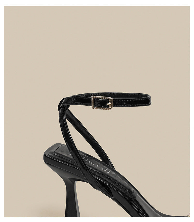 Bella | Tacones Altos Mujer con Pulsera al Tobillo y Tacón Grueso